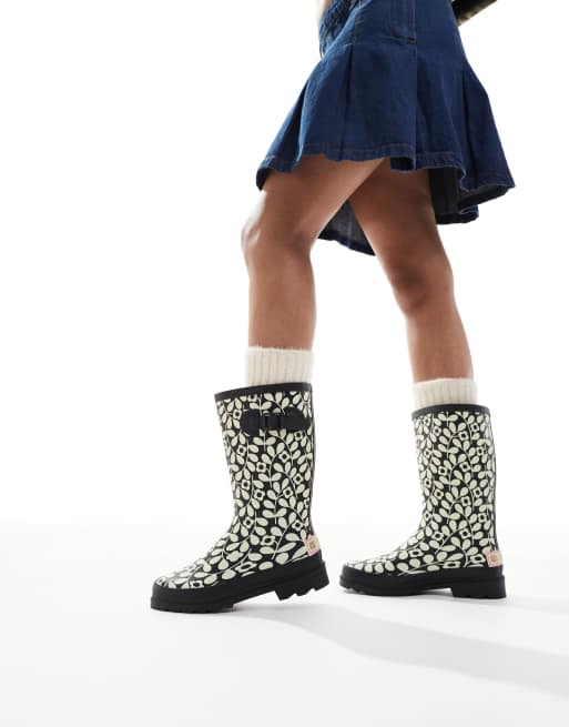 Regatta Orla Kiely Quarter Wellies in Black