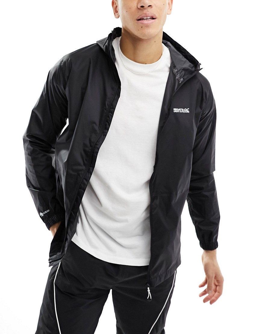 Regatta packable Waterproof jacket in Black