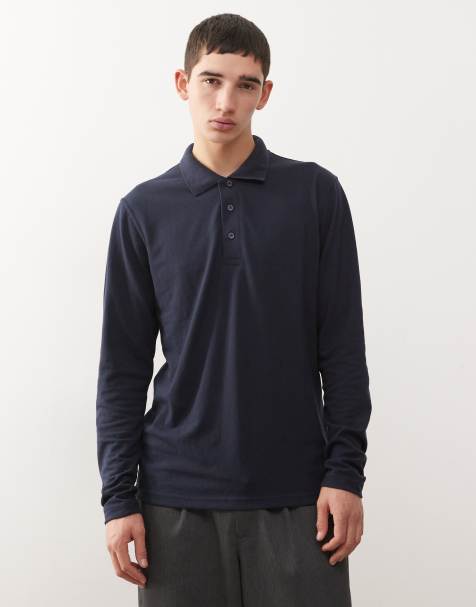 Regatta Pro 65/35 long sleeve polo top in blue