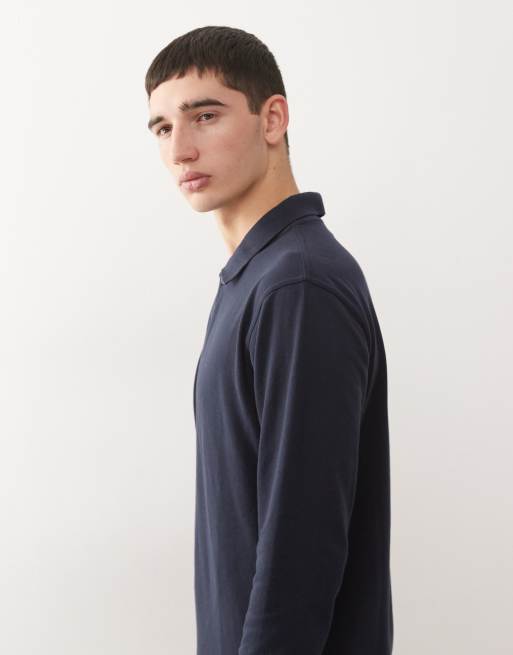 Regatta Pro 65/35 long sleeve polo top in blue, 4 of 5