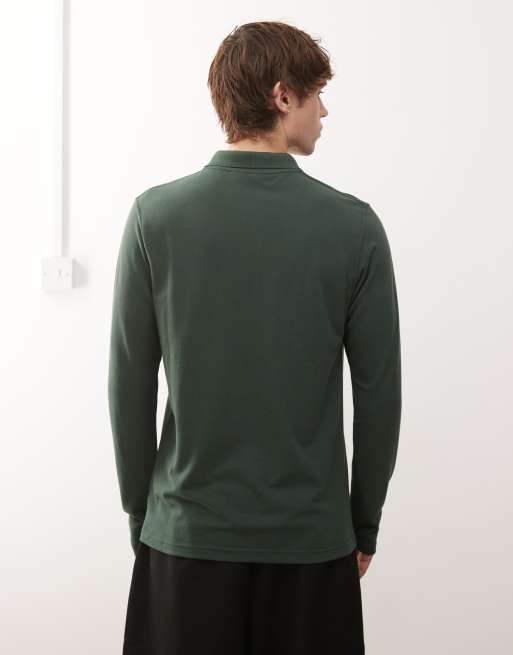 Regatta Pro 65/35 long sleeve polo top in green, 3 of 5