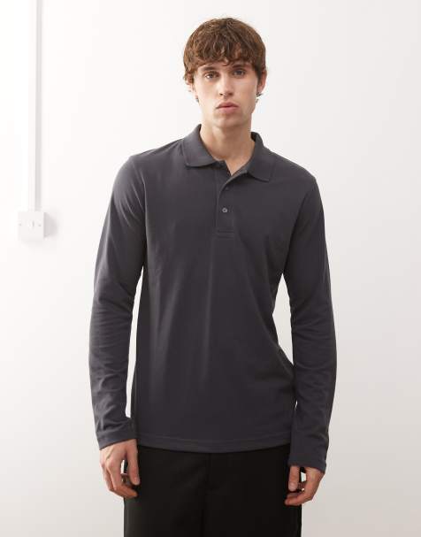 Regatta Pro 65/35 long sleeve polo top in grey - view 1