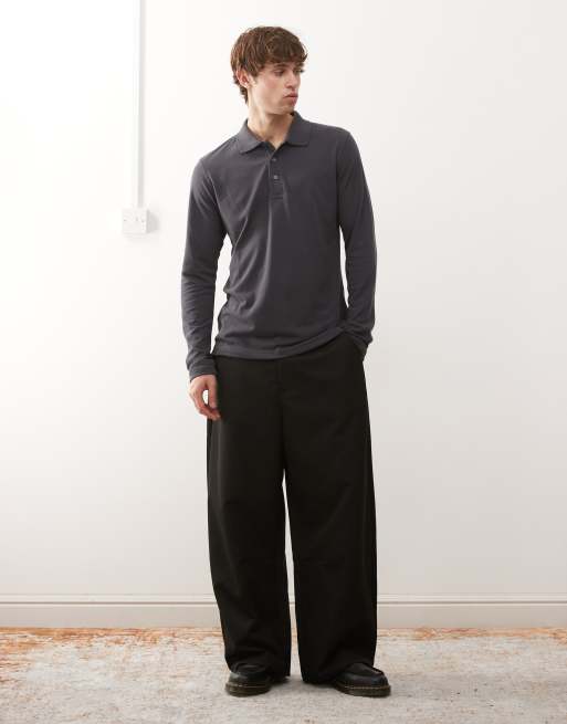 Regatta Pro 65/35 long sleeve polo top in grey, 2 of 5