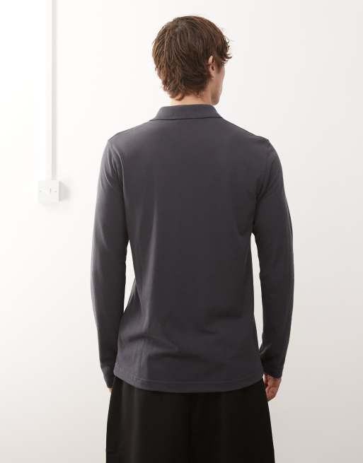 Regatta Pro 65/35 long sleeve polo top in grey, 3 of 5