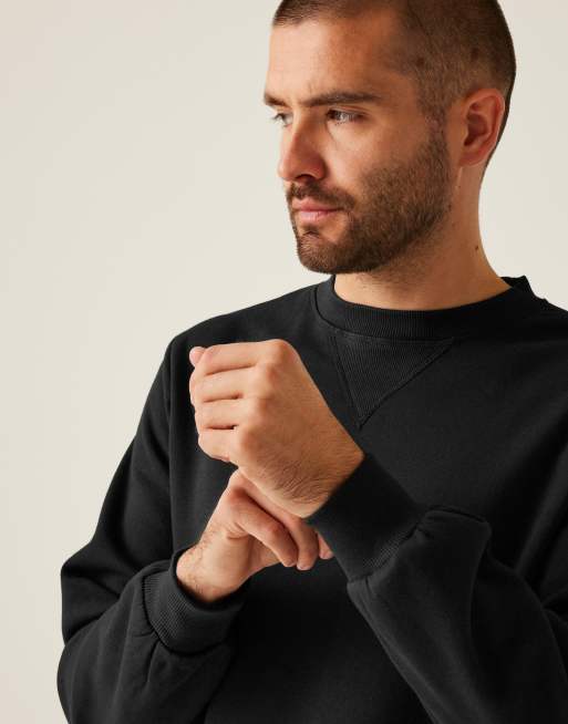 Regatta Pro crewneck sweatshirt in black, 3 of 4