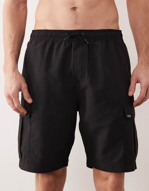 Regatta Quick-dry lightweight blanmont swim shorts in black, 4 of 5