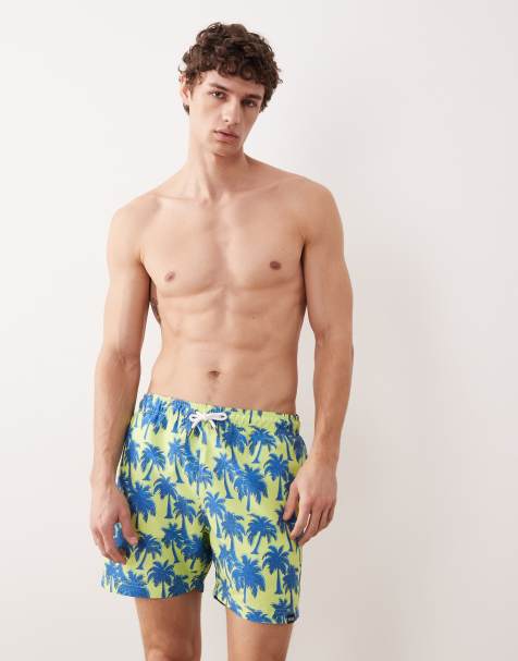 Regatta Quick-dry loras swim shorts in sharp green sonic blue palm