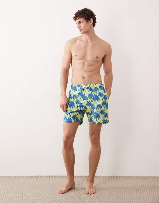Regatta Quick-dry loras swim shorts in sharp green sonic blue palm, 2 of 5