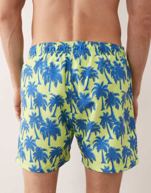 Regatta Quick-dry loras swim shorts in sharp green sonic blue palm, 5 of 5