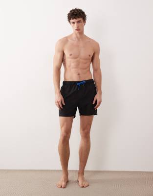 Regatta Quick-dry mawson iii swim shorts in black sonic blue