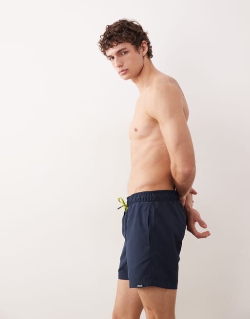 Regatta Quick-dry mawson iii swim shorts in navy sharp green, 2 of 5