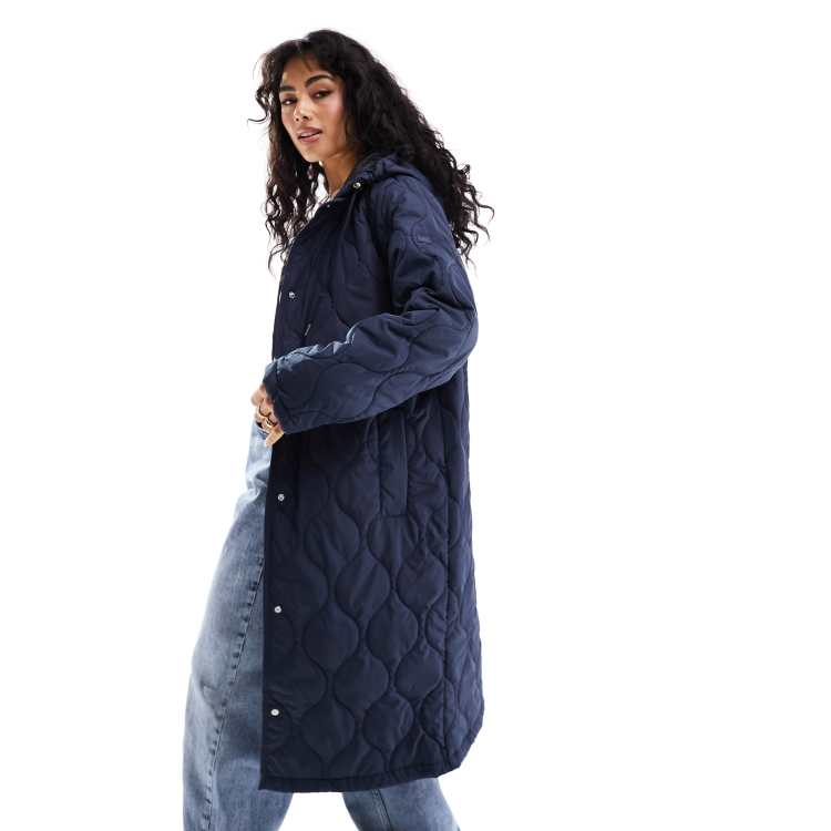 Equetech rowant long quilted coat outlet navy