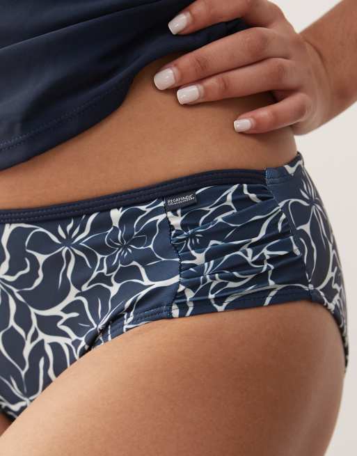 Regatta Regatta aceana bikini briefs in blue in navy floral paradise, 3 of 4