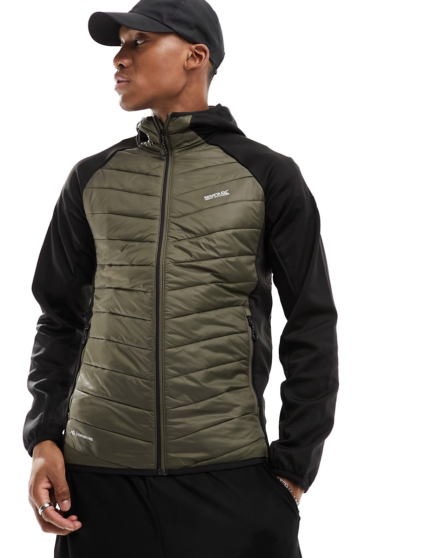 Regatta repellent Quilted Jacket in crocodile and Black-Green