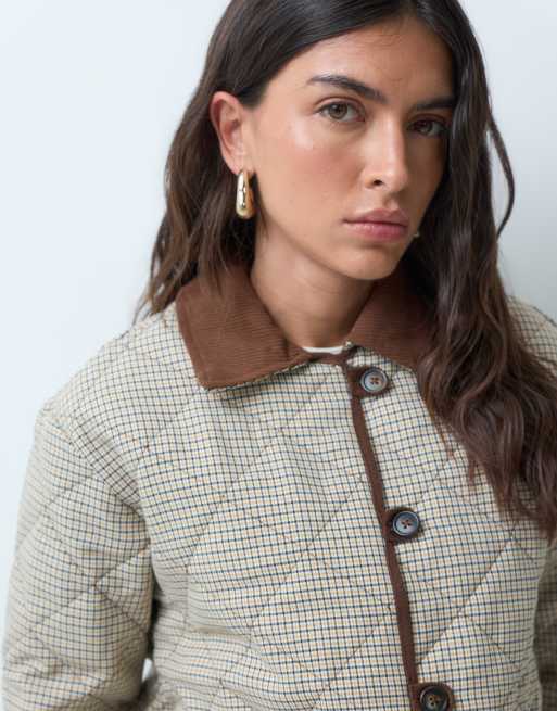 Regatta Riga quilted jacket in potting soil check, 4 of 5
