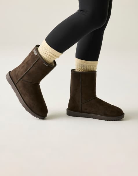 Regatta Risley mid waterproof snow boots in brown - view 1