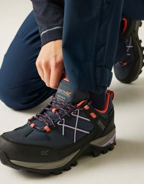 Regatta Samaris III technical waterproof low walking boots in blue - view 1