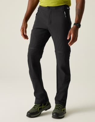 Schnelltrocknende Zip-Off-Berghose in Schwarz Schwarz W56