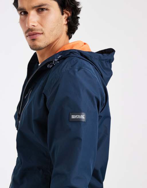 Regatta Shorebay jacket waterproof shell jacket in tigerlilly orange, 3 of 5
