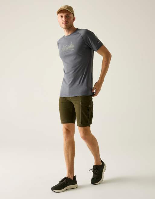 Regatta - Sneldrogend T-shirt in 'dark storm' grijs, 3 van 4