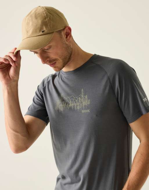 Regatta - Sneldrogend T-shirt in 'dark storm' grijs, 4 van 4