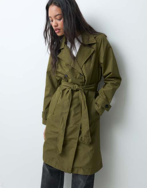 Regatta Sofia trench waterproof coat in camo green, 2 of 5
