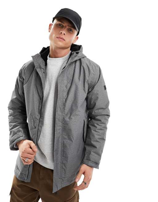 Grey waterproof outlet jacket