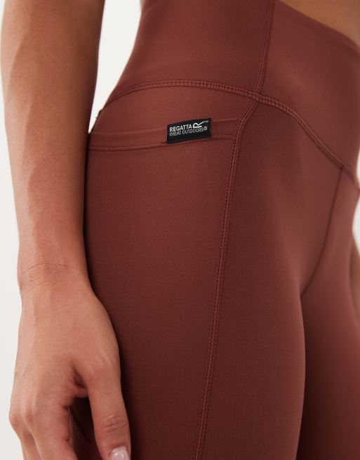 Regatta Stretch outdoor comfort contour leggings in dark cherry, 3 of 5