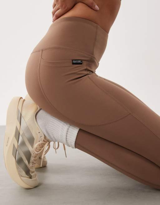 Regatta Stretch outdoor comfort contour leggings in mocha, 5 of 5