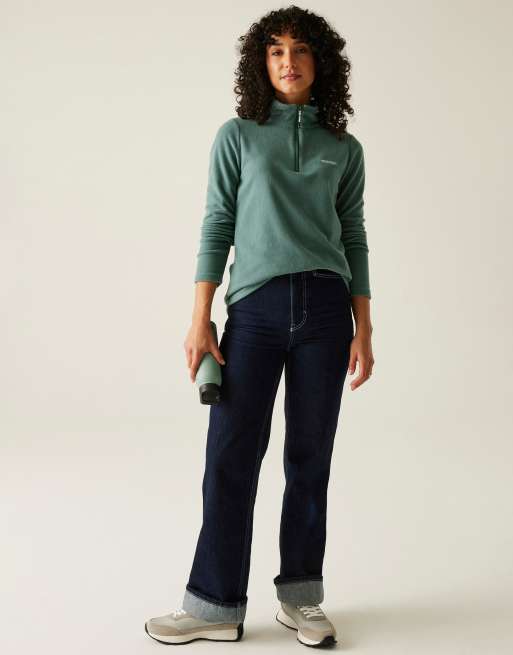 Regatta - Sweethart - Behaaglijke fleece met korte rits in groen, 2 van 4