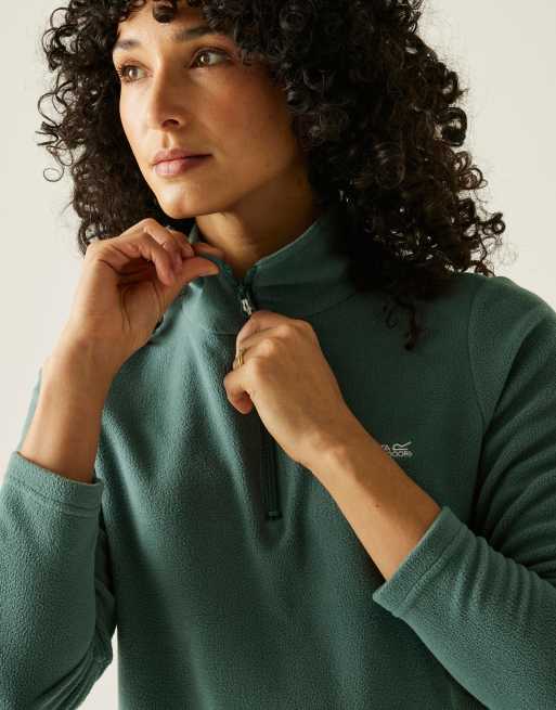 Regatta - Sweethart - Behaaglijke fleece met korte rits in groen, 3 van 4