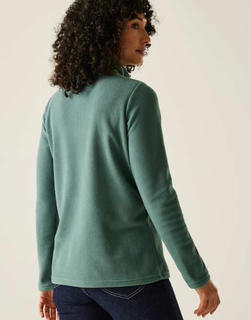 Regatta - Sweethart - Behaaglijke fleece met korte rits in groen, 4 van 4