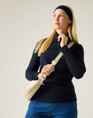 Sweethart - Polaire confortable à col zippé - Bleu marine chiné 36