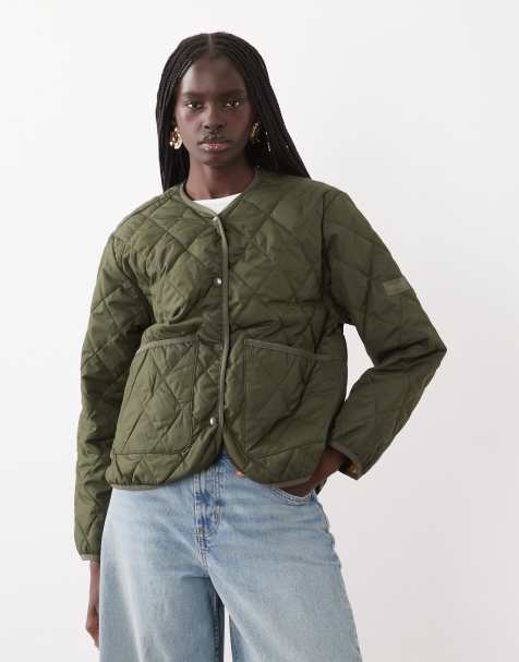 Regatta Swing maia quilted jacket in dark khaki wood brown - view 1