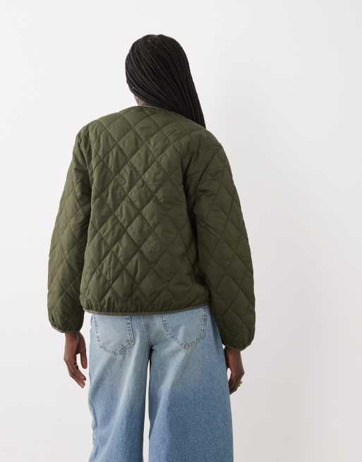 Regatta Swing maia quilted jacket in dark khaki wood brown, 4 of 4