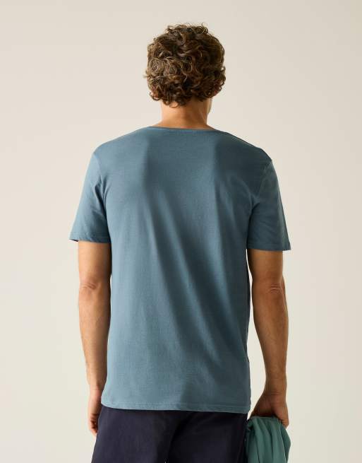 Regatta - Tait - T-shirt de sport léger en coton Coolweave - Bleu de Chine, 2 de 4