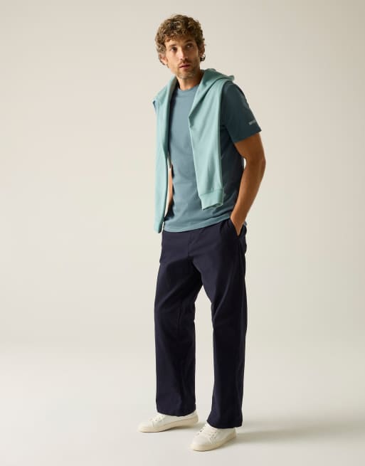 Regatta - Tait - T-shirt de sport léger en coton Coolweave - Bleu de Chine, 3 de 4
