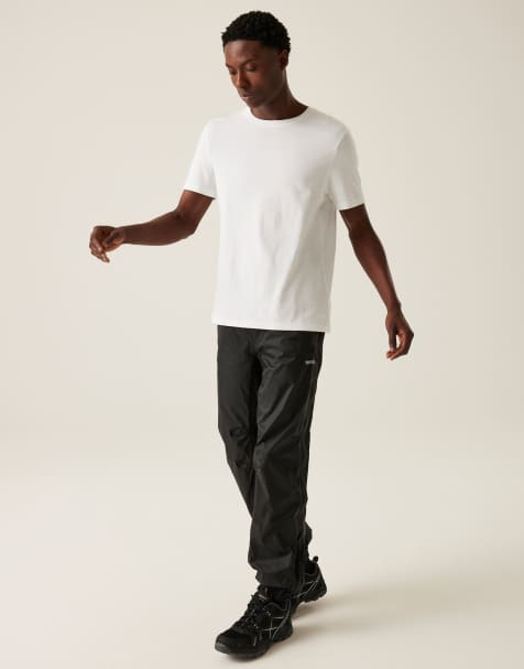 Regatta – Wasserdichte, atmungsaktive, verstaubare Sport-Überhose in Schwarz - view 1