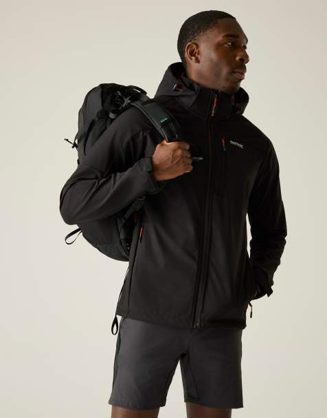 Regatta – Wasserfeste Softshell-Jacke in Schwarz und Ziegelrot - view 1