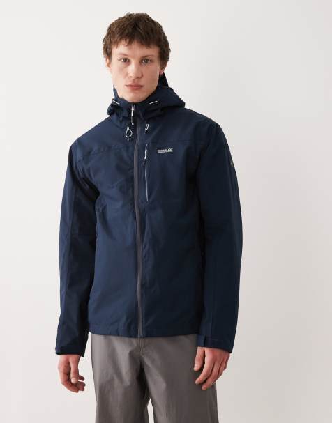 Regatta - Waterbestendig ademend Birchdale II jack met capuchon in marineblauw - view 1