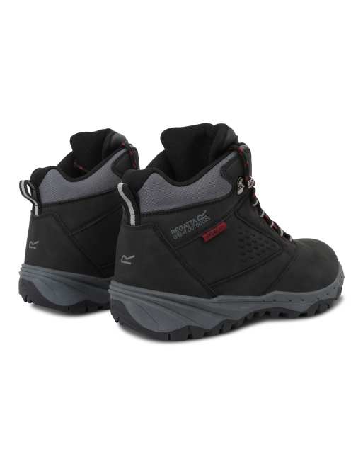 Regatta Waterproof amble waterproof walking boots in black rio red, 2 of 4