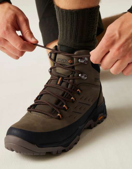 Regatta Waterproof blake boots in olive night pumpkin spice, 3 of 7