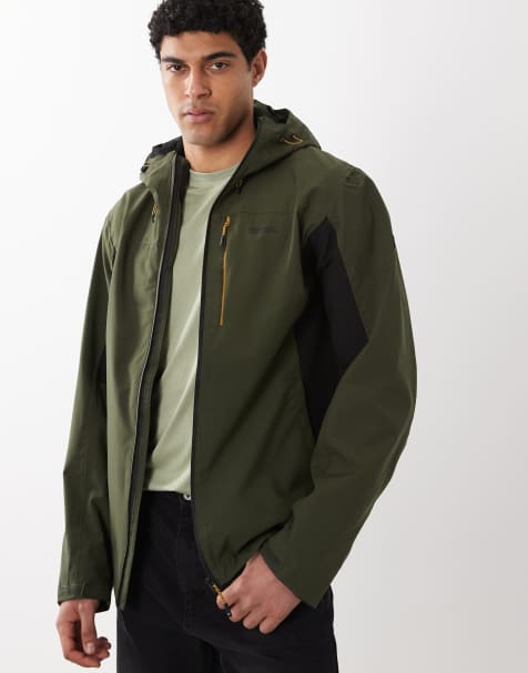 Regatta Waterproof breathable birchdale ii hooded jacket in khaki green black - view 1