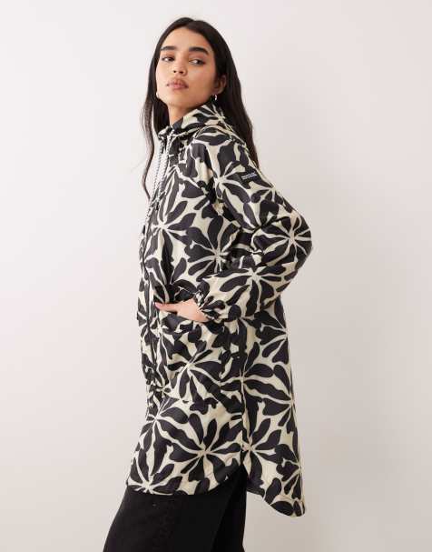 Regatta Waterproof brindel pack-it hooded jacket in abstract floral