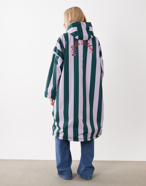 Regatta Waterproof cath kidson changing robe in lilac & green candy stripe, 4 of 4