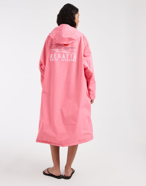 Regatta Waterproof changing robe in pink lemonade | ASOS