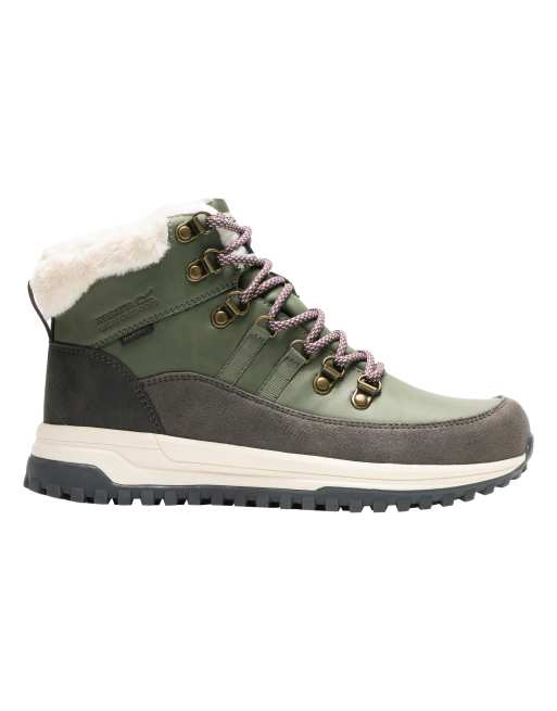 Regatta Waterproof elbourne boots in dark khaki fig, 5 of 7