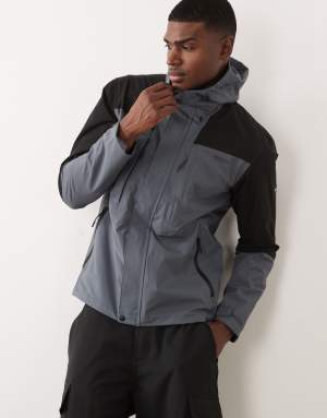 Regatta Waterproof freesdale hooded jacket in storm grey black