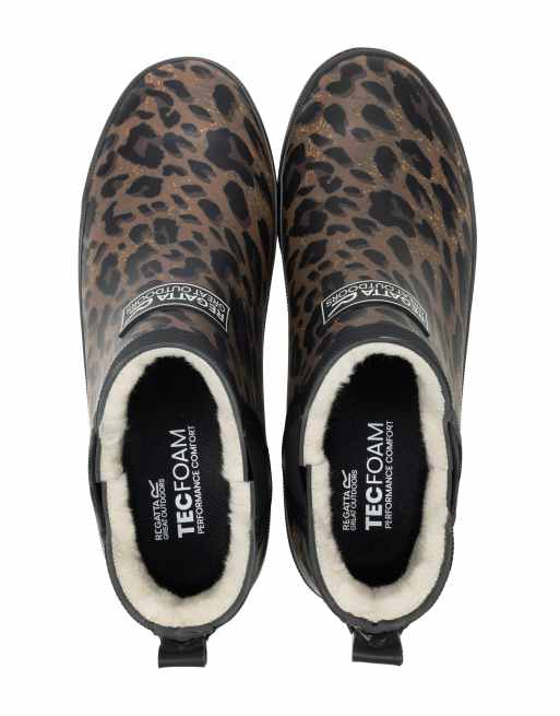 Regatta Waterproof harper cosy ii wellingtons in leopard print, 7 of 7