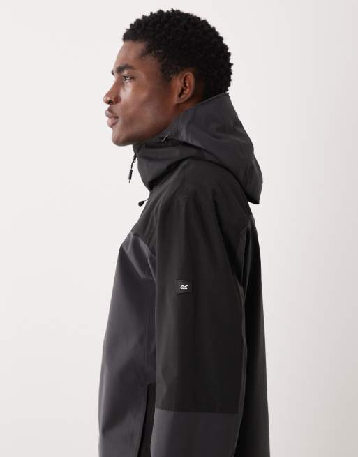 Regatta Waterproof highton iv stretch jacket in ash black, 4 of 5